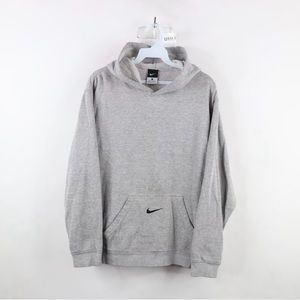 vintage nike scott center swoosh hoodie, size large, grey